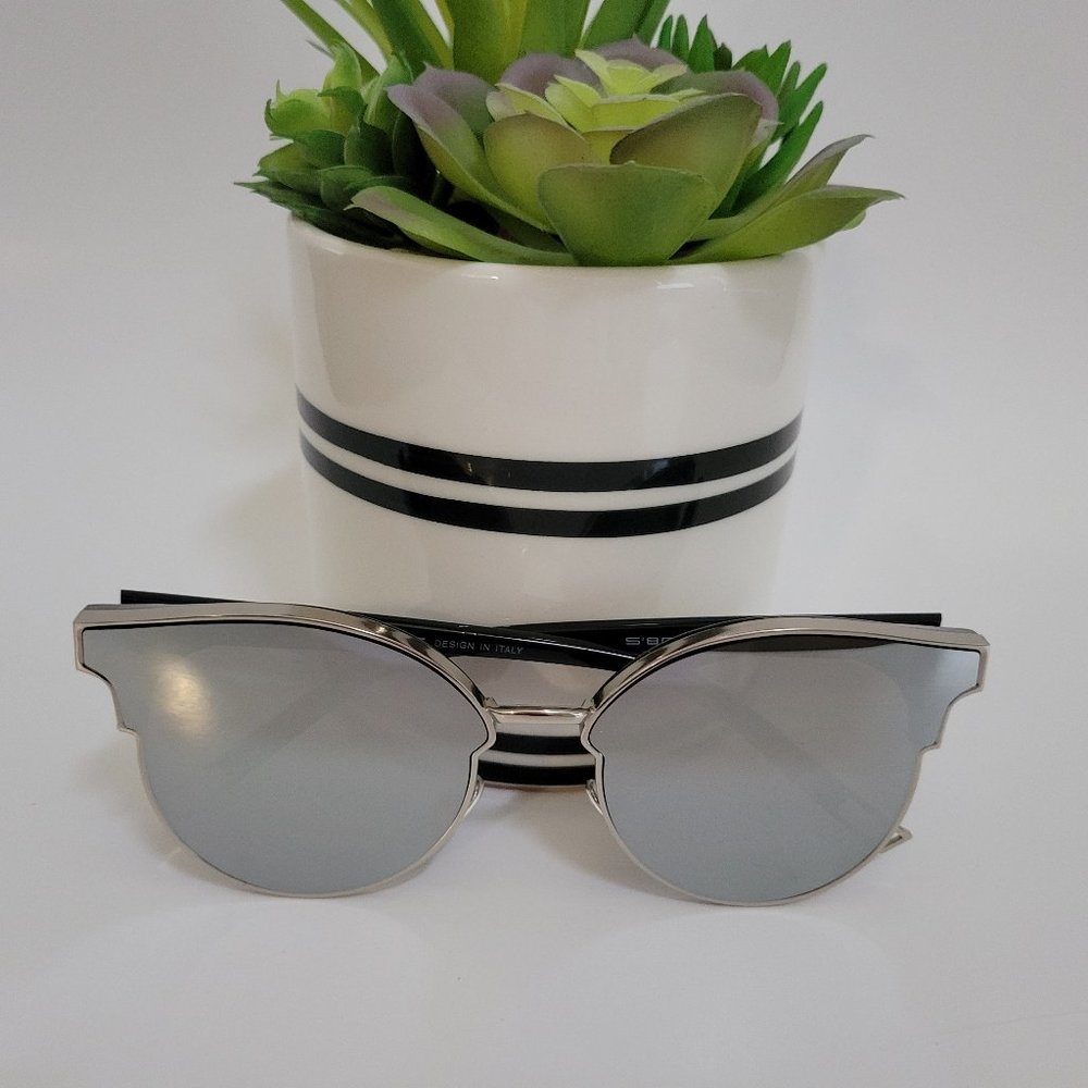 MERRY'S Women Cat Eye Sunglasses Classic Mirrored Semi Rimless Sunglasses NEW